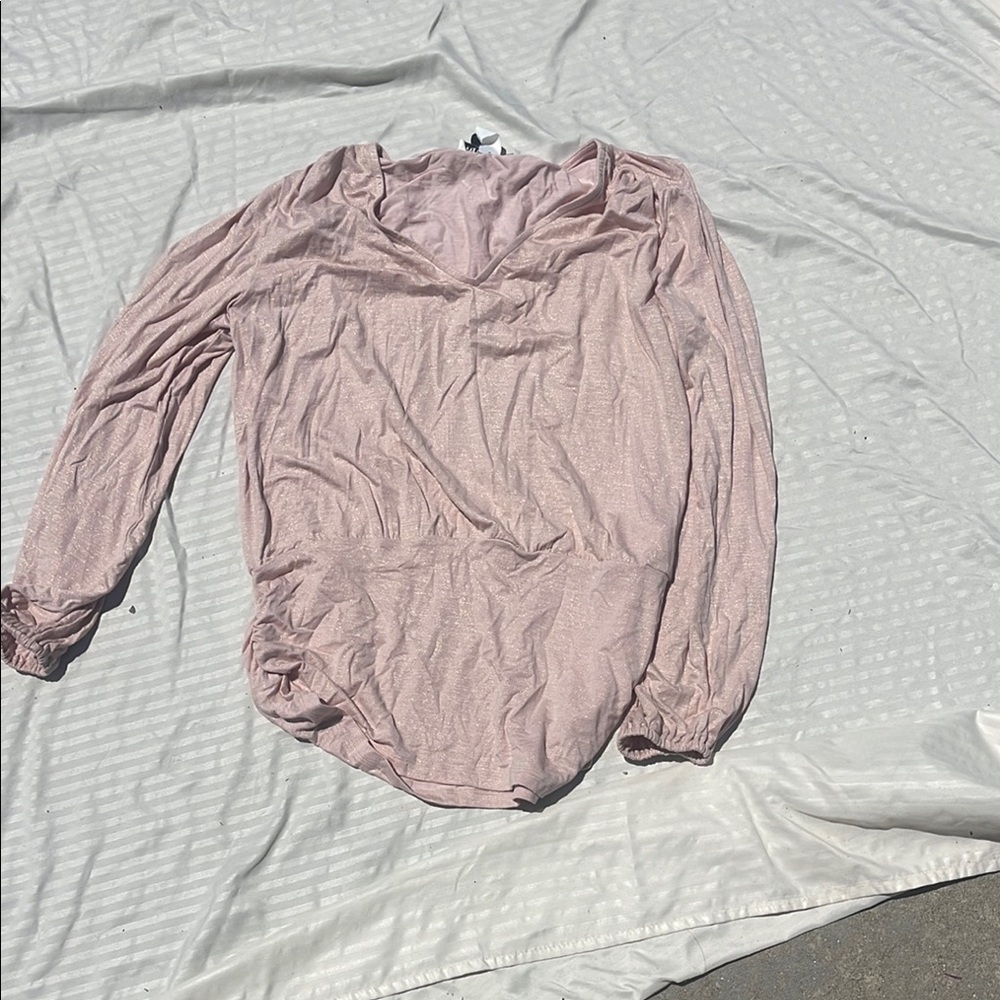 Women's Pink Long Sleeve Top